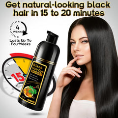 ZIXSIRP woman applying shampoo for natural gray coverage in minutes.