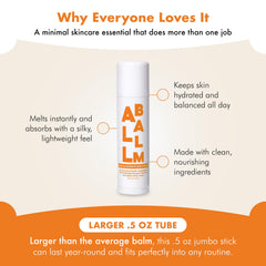 Zizia balm stick massaging into hands for lightweight, non-greasy moisture