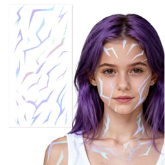 Zizzy Zuzim iridescent tattoos neck designs add shimmer for cosplay