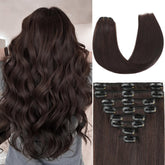 ZNXDJXE dark brown seamless clip-in hair extensions for a natural look