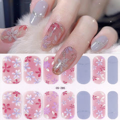 ZOAZJINAZ self-adhesive nail strips for easy DIY nails.