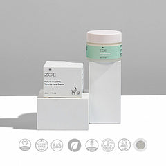 ZOE Goat Milk Moisturizer under makeup base provides smooth, ready-on-skin finish.