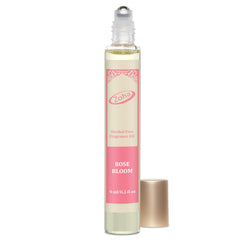Zoha Rose Bloom bottle front, compact perfume oil for everyday wear.