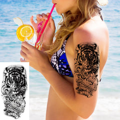 Waterproof temporary tattoo in action during activities