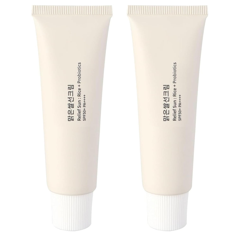 Zoreni Relief Sun SPF50+ bottle for daily sun protection and skin nourishment.