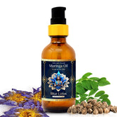ZP-TECH Pure Organic Moringa Oil with Blue Lotus bottle for deep hydration.