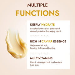 Luxurious cream texture of ZPX Orvian Caviar Hair Mask ready to apply