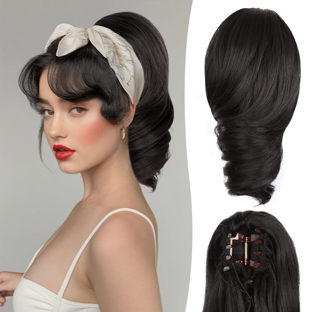 ZQIAN BEAUTY 12-inch short ponytail with soft curly texture adds instant volume.