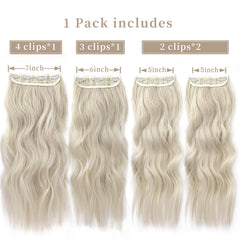 ZQIAN BEAUTY blonde clip-in extensions with 6-inch weft for natural volume.