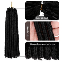 ZQIAN BEAUTY urban soft dread hair two-style demo back highlights coverage.