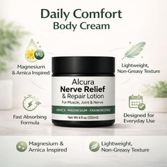 ZRNTVO Alcura Cream on hands for soft, moisturized skin after daily activities.