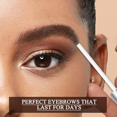 ZSSEMEI brow gel before and after demonstrates fuller brows.