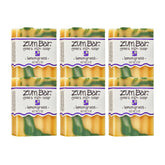 Zum Indigo Wild goat milk soap lemongrass packaging shows six-pack convenience