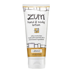 Zum Indigo Wild hand and body lotion almond bottle for daily moisturization.