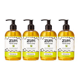 Zum Indigo Wild Hand Soap pump action demonstrating easy dispensing for quick handwashing.