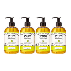 Zum Indigo Wild Hand Soap pump action demonstrating easy dispensing for quick handwashing.
