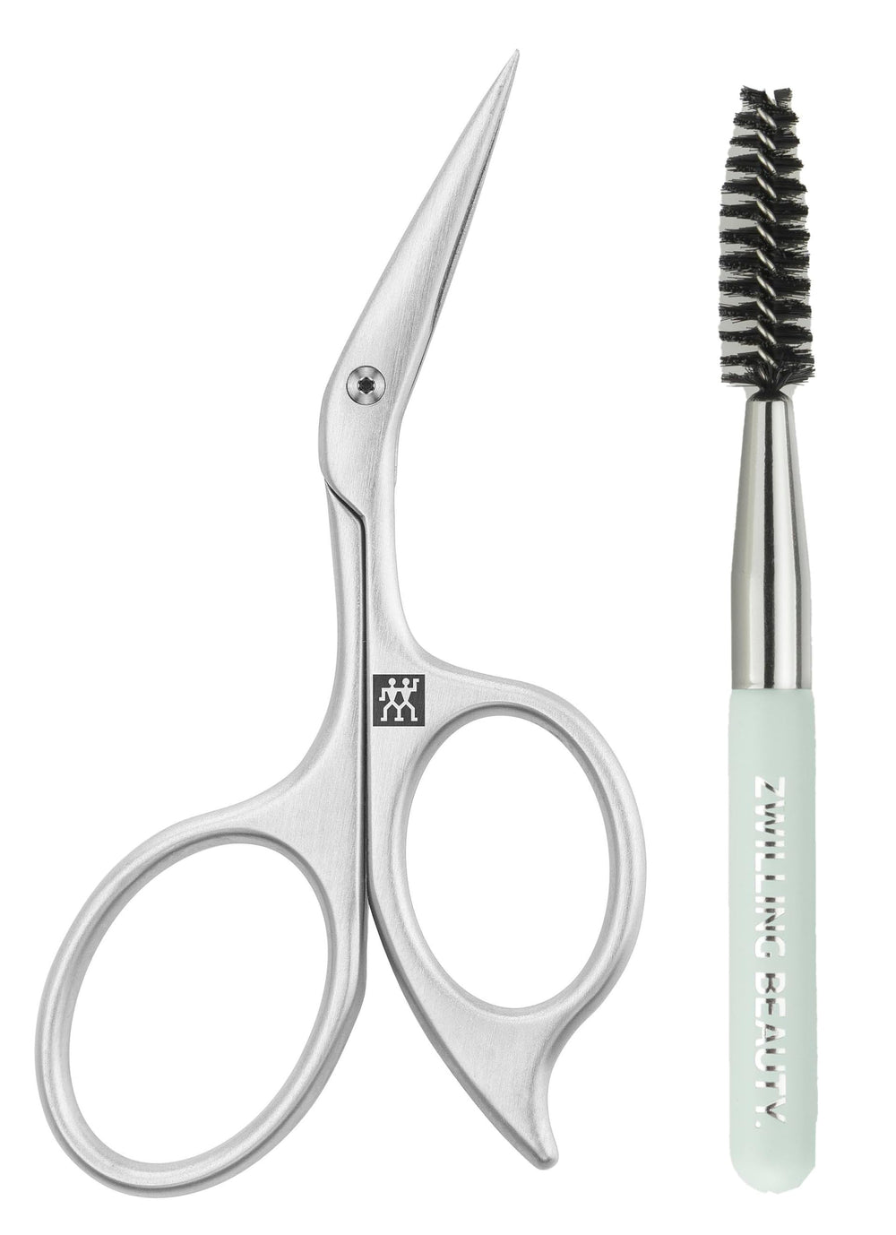 ZWILLING Beauty Twinox Eyebrow Scissors with angled blades for precise trimming.