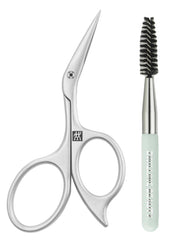 ZWILLING Beauty Twinox Eyebrow Scissors with angled blades for precise trimming.
