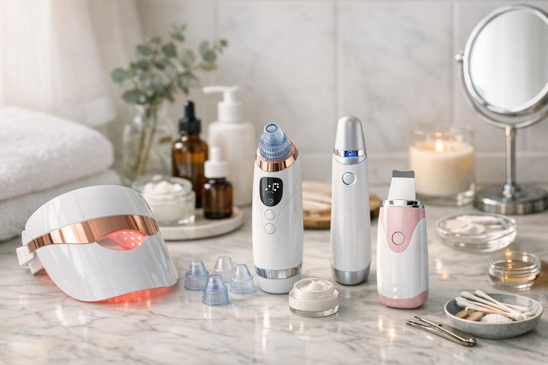 Toronto shopper evaluating acne clearing devices