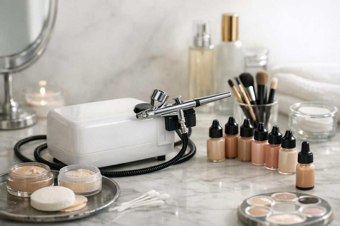 Beginner airbrush makeup system kit and accessories