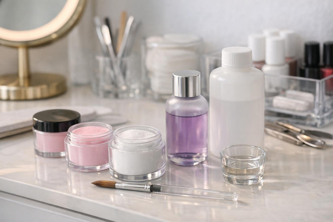 Acrylic powder and liquid system for long-lasting nails