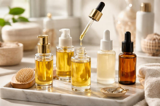 Hair oil drops for dry hair shine in Alberta