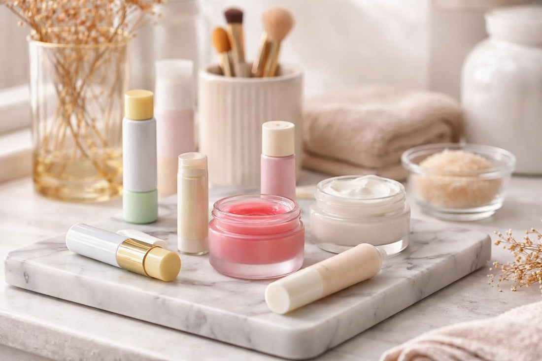 Winter lip balm and moisturizer routine for Alberta