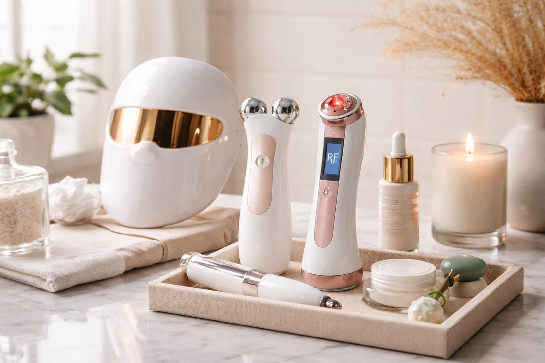 At-home anti-aging device routine for smoother-looking skin