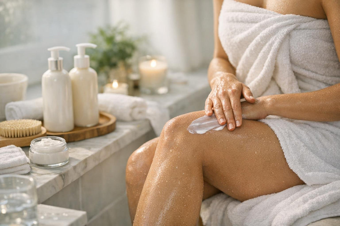 Applying body lotion on damp skin for smoother results