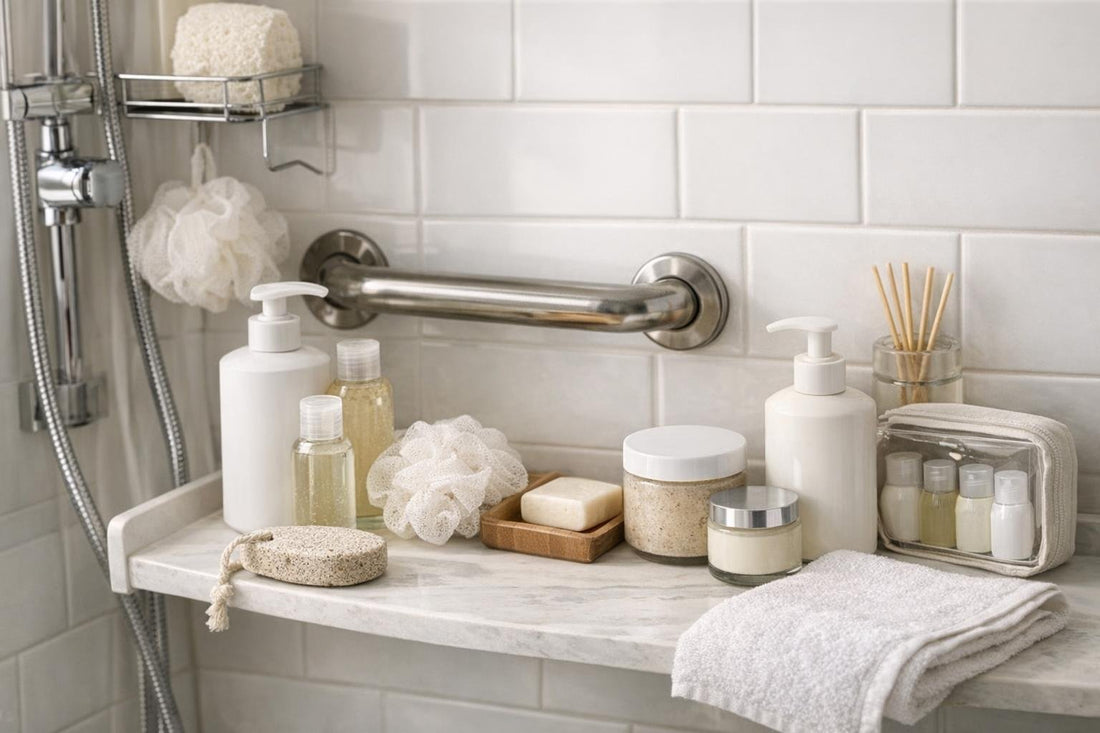 Compact bath and shower set in Toronto bathroom