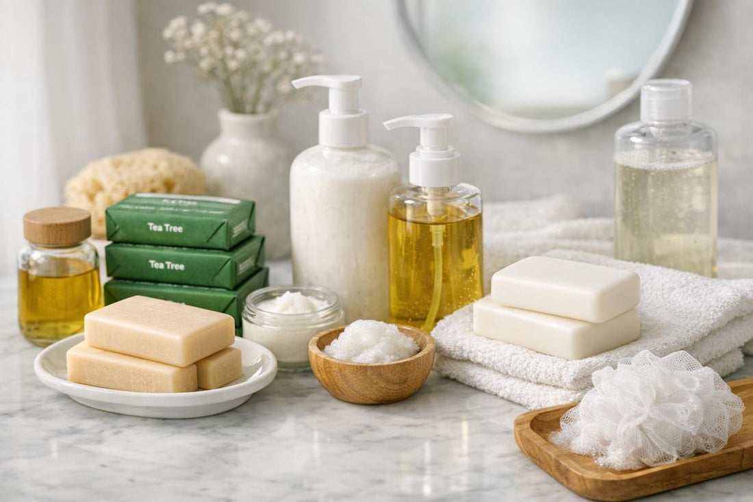 Toronto bath soaps and gentle cleansers display