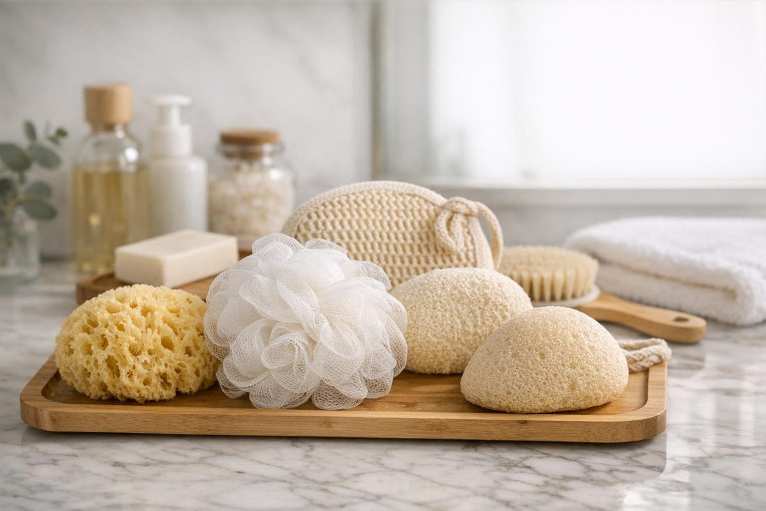 Assorted bath sponges for everyday baths in Ontario