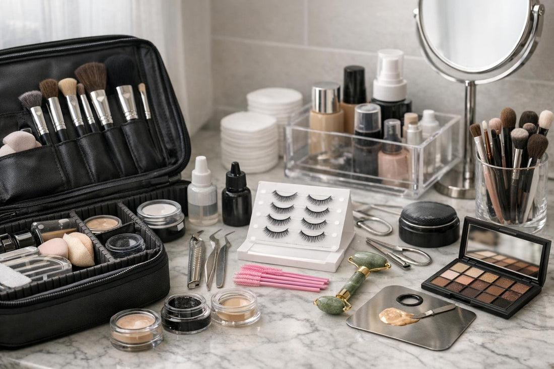 Toronto makeup artist using professional beauty tools
