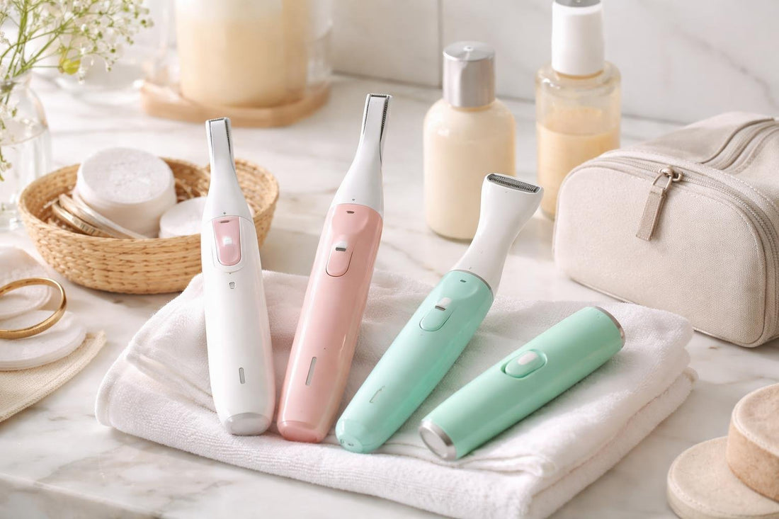 Beginner using bikini trimmer for safe, smooth touch ups