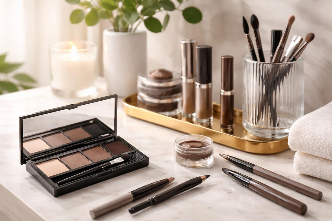 Beginner applying eyebrow colour for natural professional brows