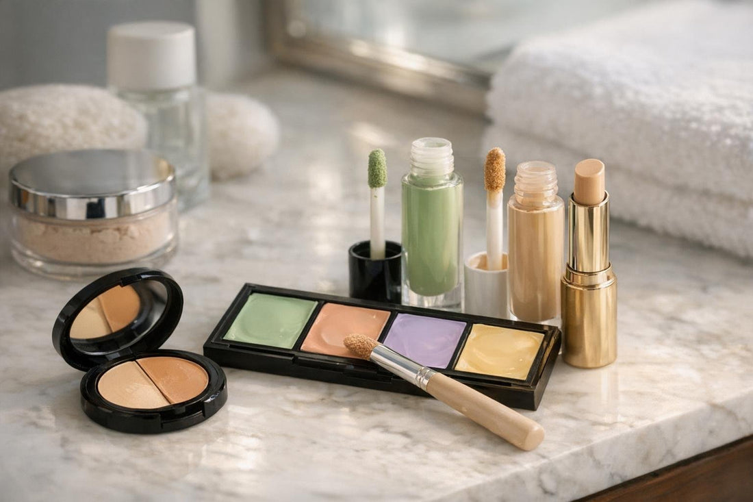 Beginner concealer and colour corrector routine for winter