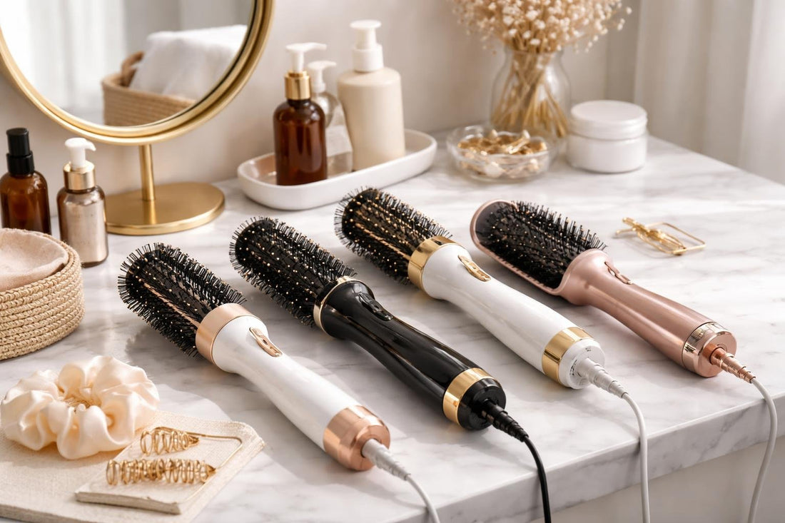 Beginner using hot air brush for smooth blowout