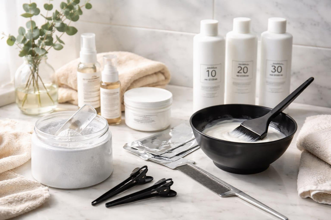 Beginner-friendly professional hair bleach tools and sections