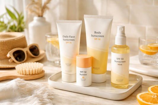 Beginner sun care essentials for face and body