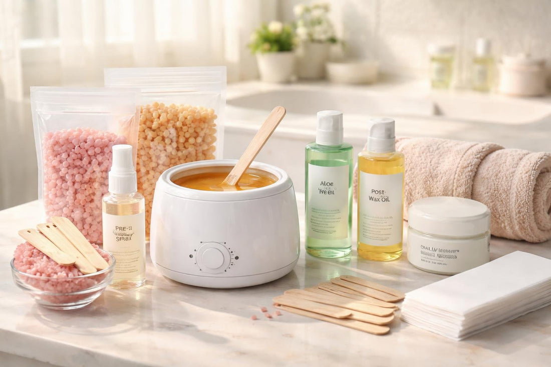 Beginner at-home waxing tools and soothing aftercare essentials