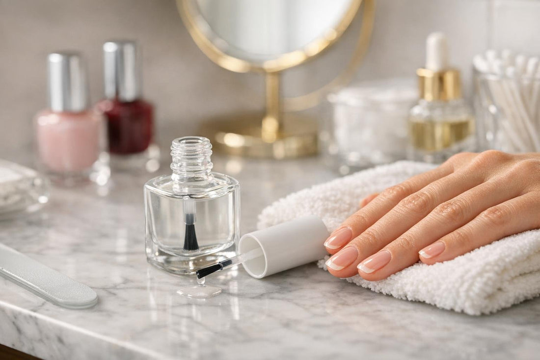 Bellavia base coat applied for longer-lasting seasonal manicure