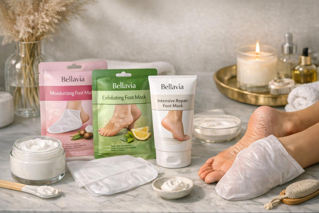 Bellavia foot mask products and application for heels