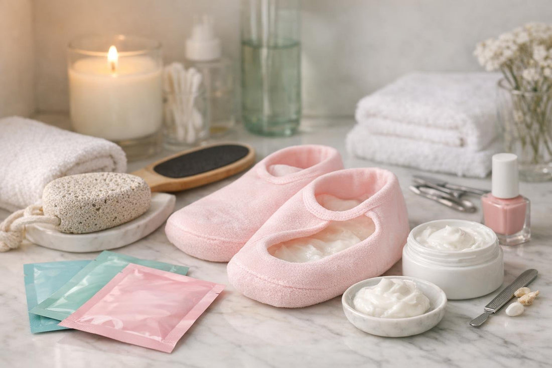 Bellavia foot mask routine for smooth, soft heels
