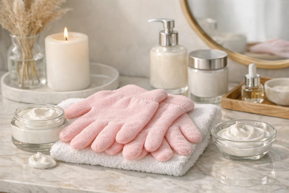 Bellavia moisturizing gloves helping soothe dry hands