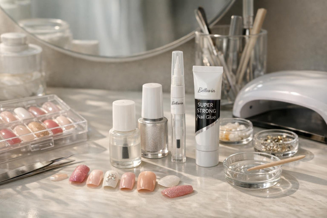 Bellavia nail glue collection tools and press-on nails