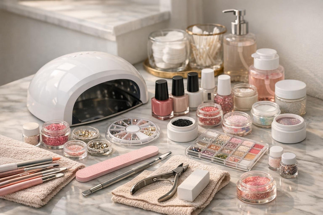 Bellavia nail decoration kits and tools layout for beginners
