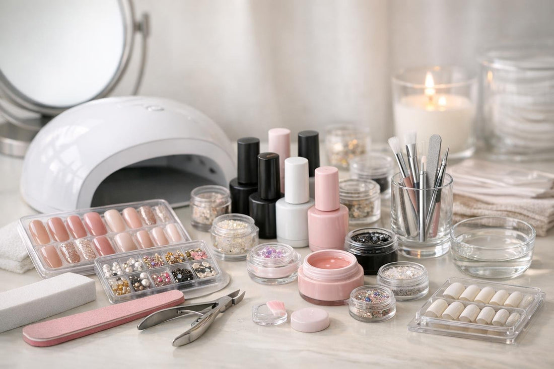 Bellavia nail decoration kit components and tools