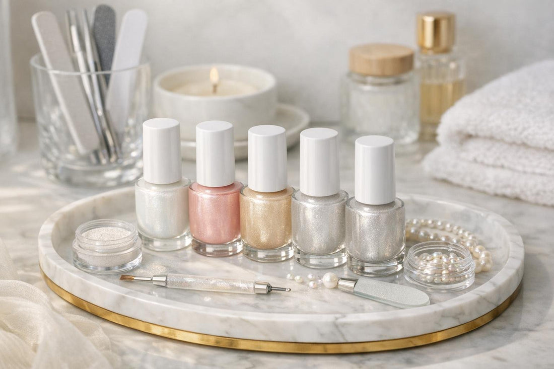 Bellavia pearl nail art shades for subtle Ontario manicure