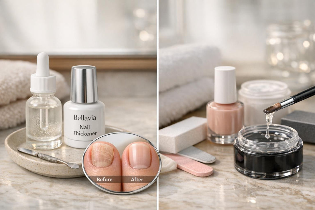 before and after toenail thickening treatment