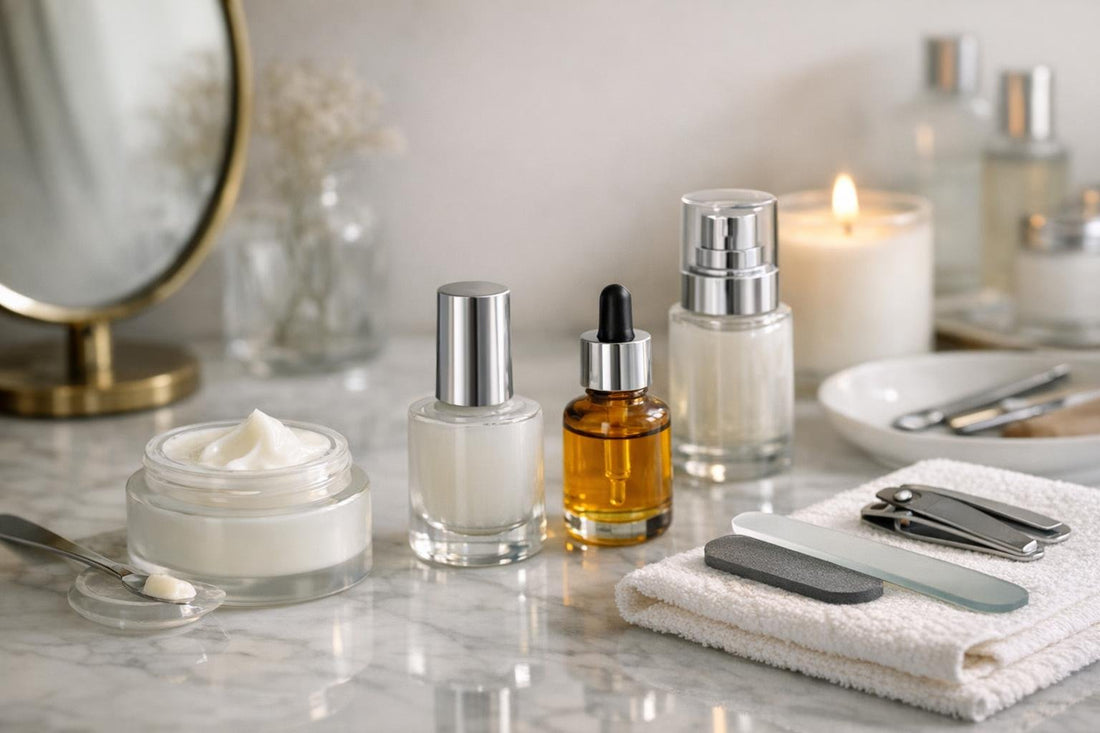 Bellavia nail thickening products and tools display